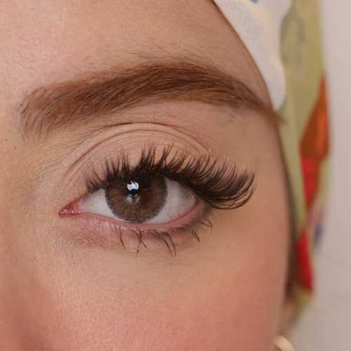 لنز چشم شیشه‌ای هرا مدل 17 سالانه کد ACJA220 رنگ قهوه ای طبیعی دوردار